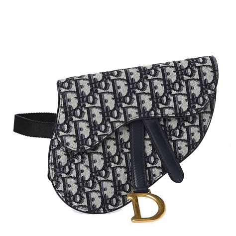 christian dior oblique saddle belt bag blue|dior saddle pouch with strap.